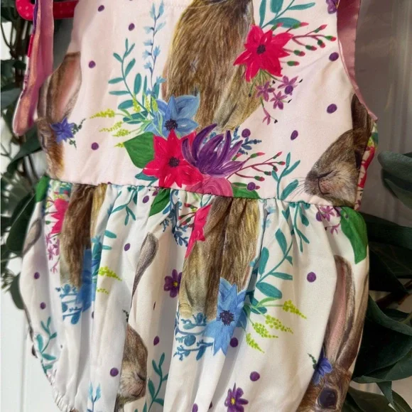 EYIIYE Sleeveless Rabbit Printed Romper - Picture 2 of 3